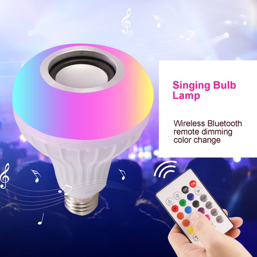 Clever Musik Licht Birne LED Bunte Lautsprecher Birne E27 Drahtlose Fernbedienung Audio- Birne 12W 220V RGB Birne licht Musik Spieler