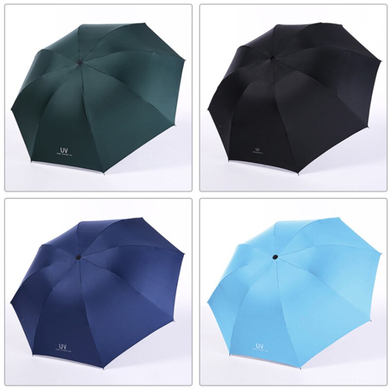 Rosa/blu/nero/blu Marina Militare/verde scuro ombrello soleggiato ombrello da pioggia manuale ombrello pieghevole in vinile ombrelli durevoli convenienti