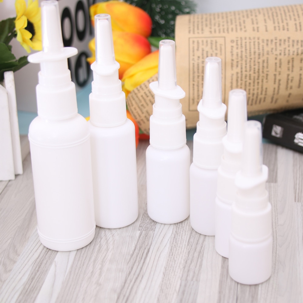 1Pc Lege Neusspray Fles Directe Injectie Spuit Pet Plastic Verstuiver Cosmetische Spray Fles 5Ml/10Ml/15Ml/20Ml/30Ml/50Ml