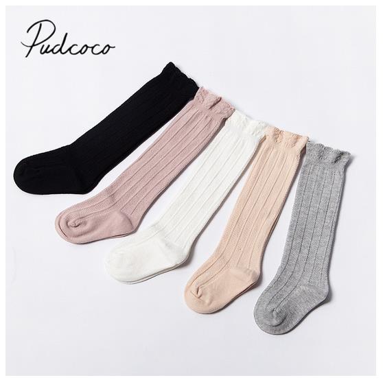 Baby Solid Baby Knie Hoge Kousen Baby Jongens Meisjes Katoen Warm Houden Lange Kousen Plain Kids Zachte Stijl been Warmer