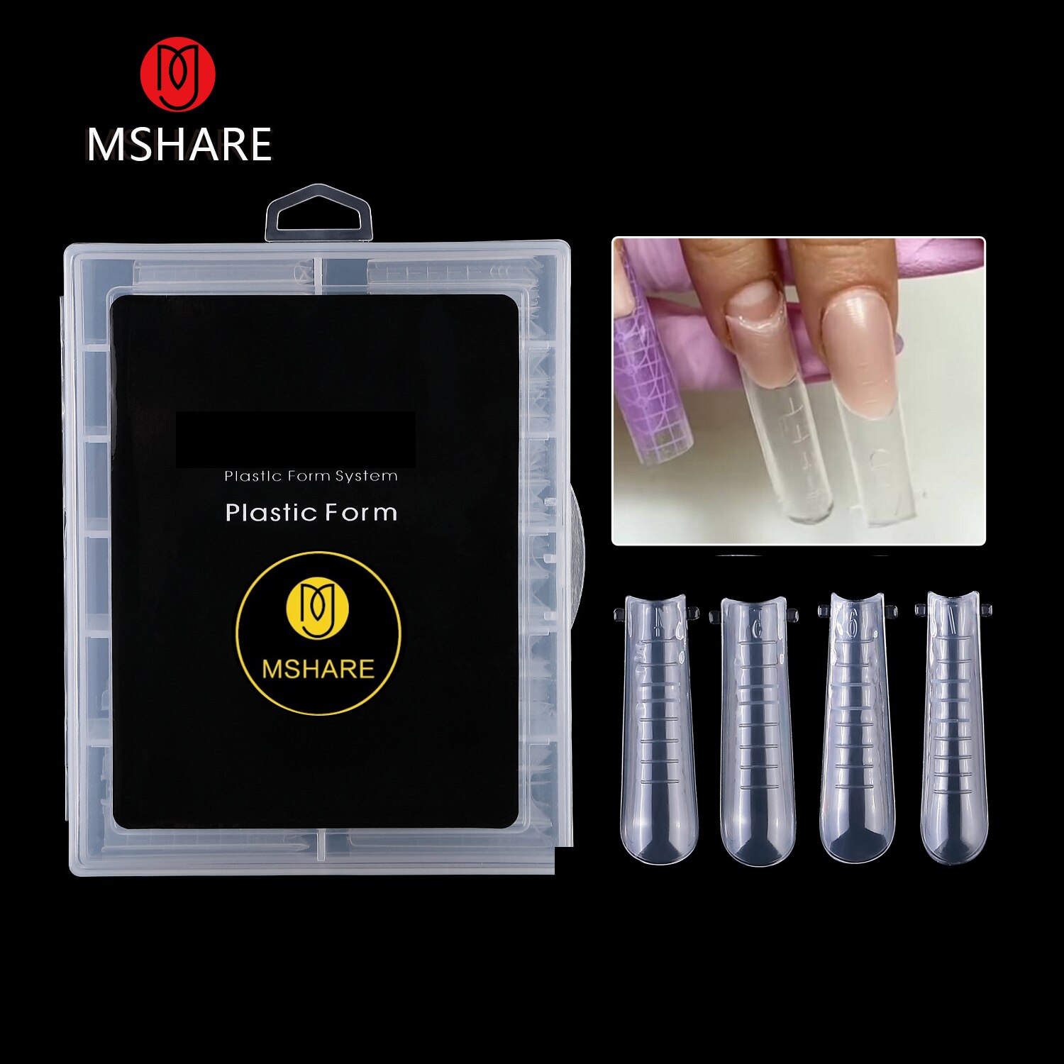 MSHARE Russische Mandel Formen NäGel Tipps Für Nagel Verlängerung Gebäude Acryl Gel Spitze 12 Größe 120 stücke: Oberer, höher gewölbt Formen