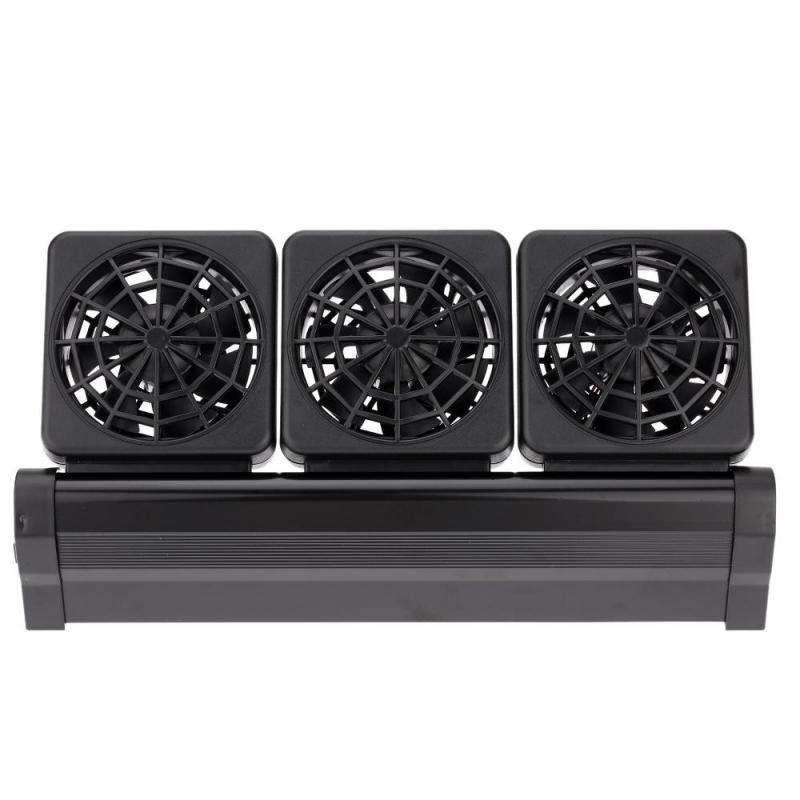 1/2/3/4 Fans Aquarium Cooler Adjustable Wind Cooling Fan Water Chiller Cold Wind Maker for Fish Tank Temperature Controller: 3 fan / UK Plug Adapter