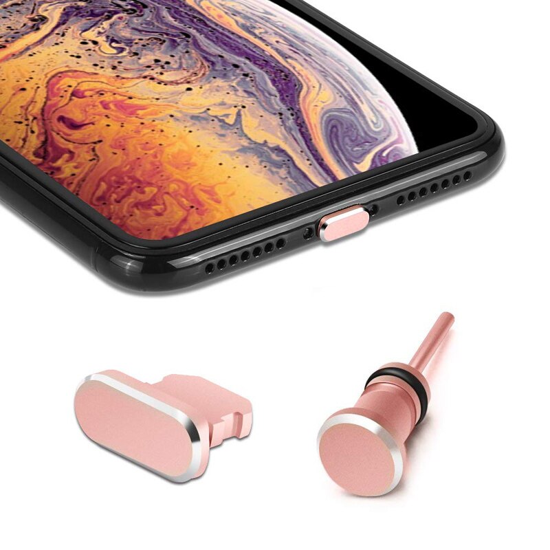 10 set Metalen Poort Opladen 3.5mm Koptelefoon Jack USB Stof Plug Voor iPhone XS Max XR X 8 7 6 6 S Plus 5 5 s Mini Anti Dust Cap Gadgets