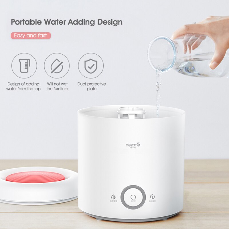 Deerma Ultrasonic Air Humidifier Aromatherapy Oil Diffuser Humidifier 2.5L Intelligent Constant Humidity For Home Office