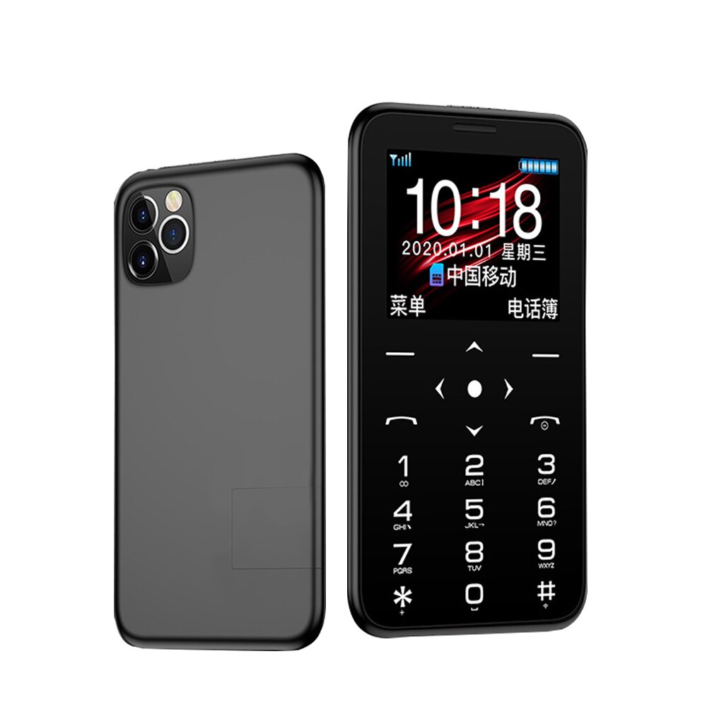 Soyes 7S + teléfono móvil Original Mini, pantalla de 1,5 ", cámara con linterna, MP3, sonido Hifi, Bluebooth, GSM, teléfono móvil para niños: Add 4G TF card / black