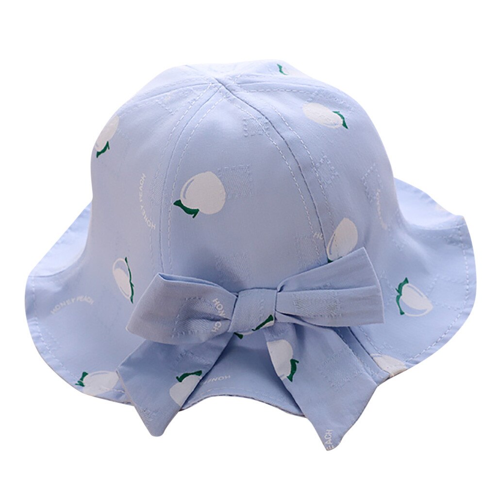 Sombrero de verano con lazo de fruta para niños, gorra de pescador con lazo, protector solar, plegable, para playa, 45: BU