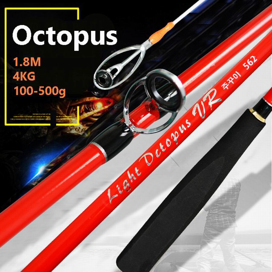 GEHAUT Brand Octopus Powerful Slow Jigging Super High Purity Hard Carbon Ocean Boat Fishing Rod 1.8M 4Kgs. Bait Weight 50 - 100g: Default Title