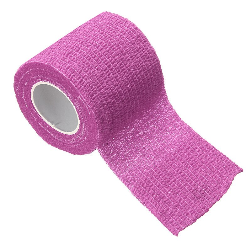 4.5M kolorowe elastyczne bandaż sportowy samoprzylepny bandaż dla Fitness nakolanniki wsparcie kostki Finger Wrap taśmy kinezjologiczne: Brązowy / 2.5cmx4.5m