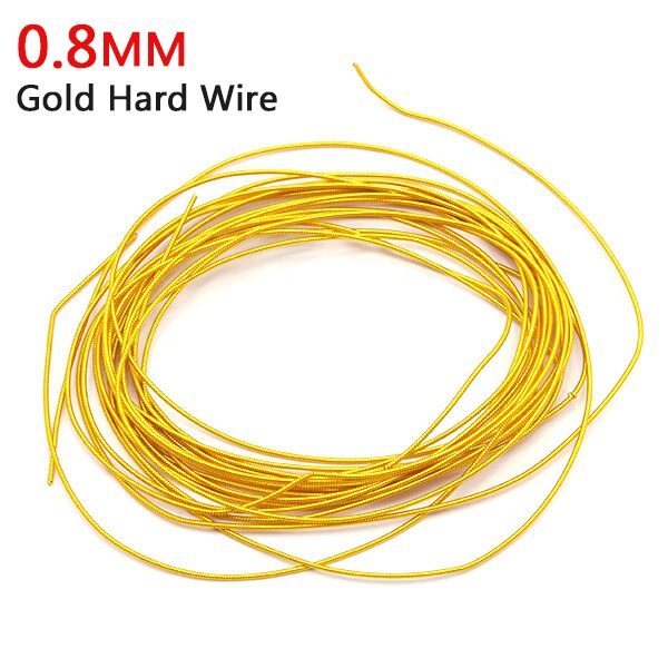 10g French Bullion Hard Wire 1MM Embroidery Thread Gimp Sewing Gold Work Copper Wire Handmade Jewelry Making Канитель жесткая: 0.8MM Gold