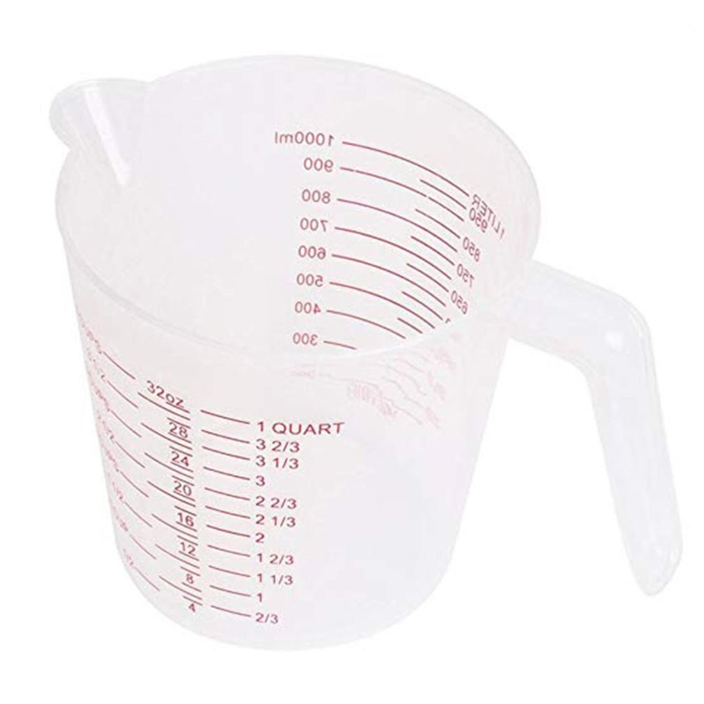 Food grade plastic measuring instruments with scale durable portable plastic measuring cup tool cups