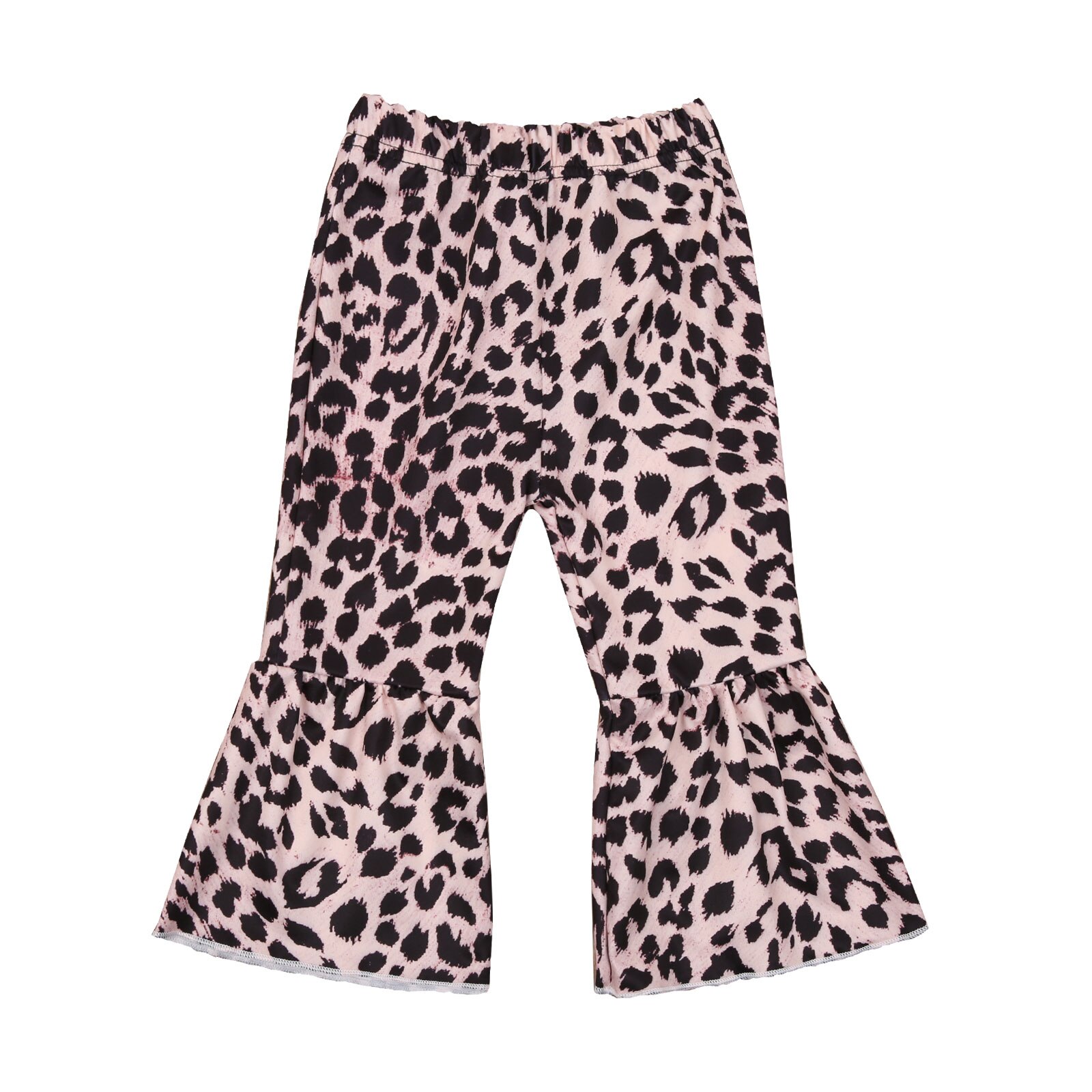 Kinder flare broek voor babymeisjes, kinder trompet ruches slangenpatroon luipaardprint broek voor peuters babykleding: B / 5-6 jaar