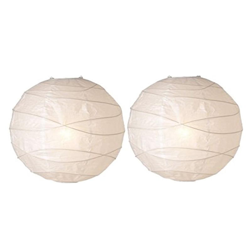 2 Stuks Retro Stijl Lamp Cover Wit Opknoping Lampenkap Papier Lamp Wit Schorsing Voor Indoor Licht