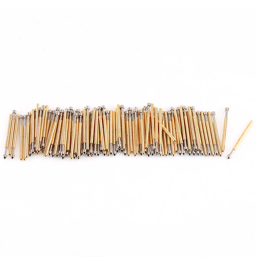 100Pcs Spring Test Probe P75-E2 Cone 1.02mm Spring Test Probe Testing Pin Spring Test Probe Pin Test Probe for testing gold