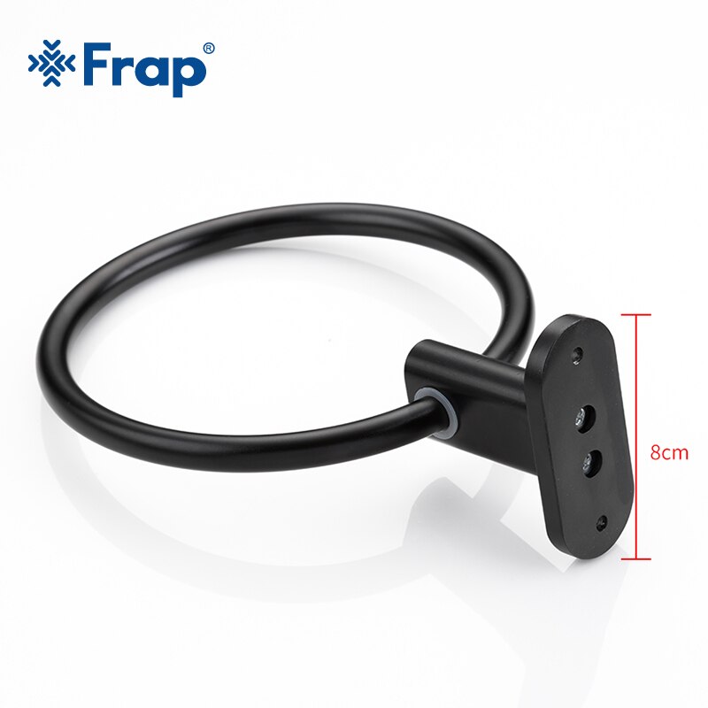 FRAP Europese Klassieke Badkamer Handdoek Ring Houder Handdoekenrek Handdoek Bar Spray verf Ruimte Aluminium Badkamer Accessoires Y18054