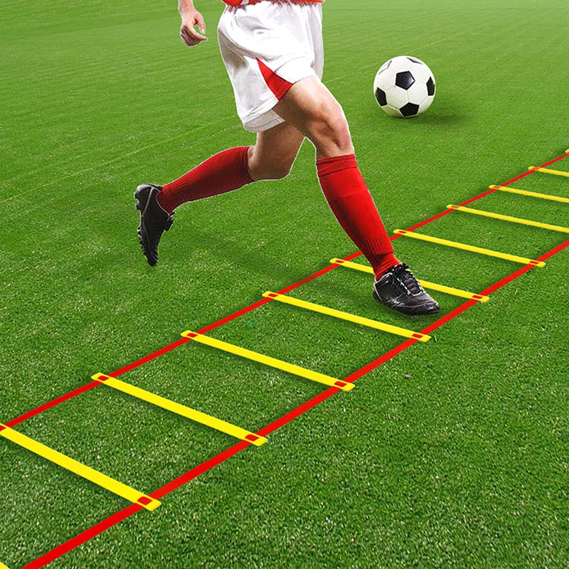 3/5/6/8/10 Scaletta di agilità di Formazione Passo Scaletta Velocità Cinghie Scala di Corda scheda di Calcio di gioco del Calcio di scala attrezzature per il fitness Campana