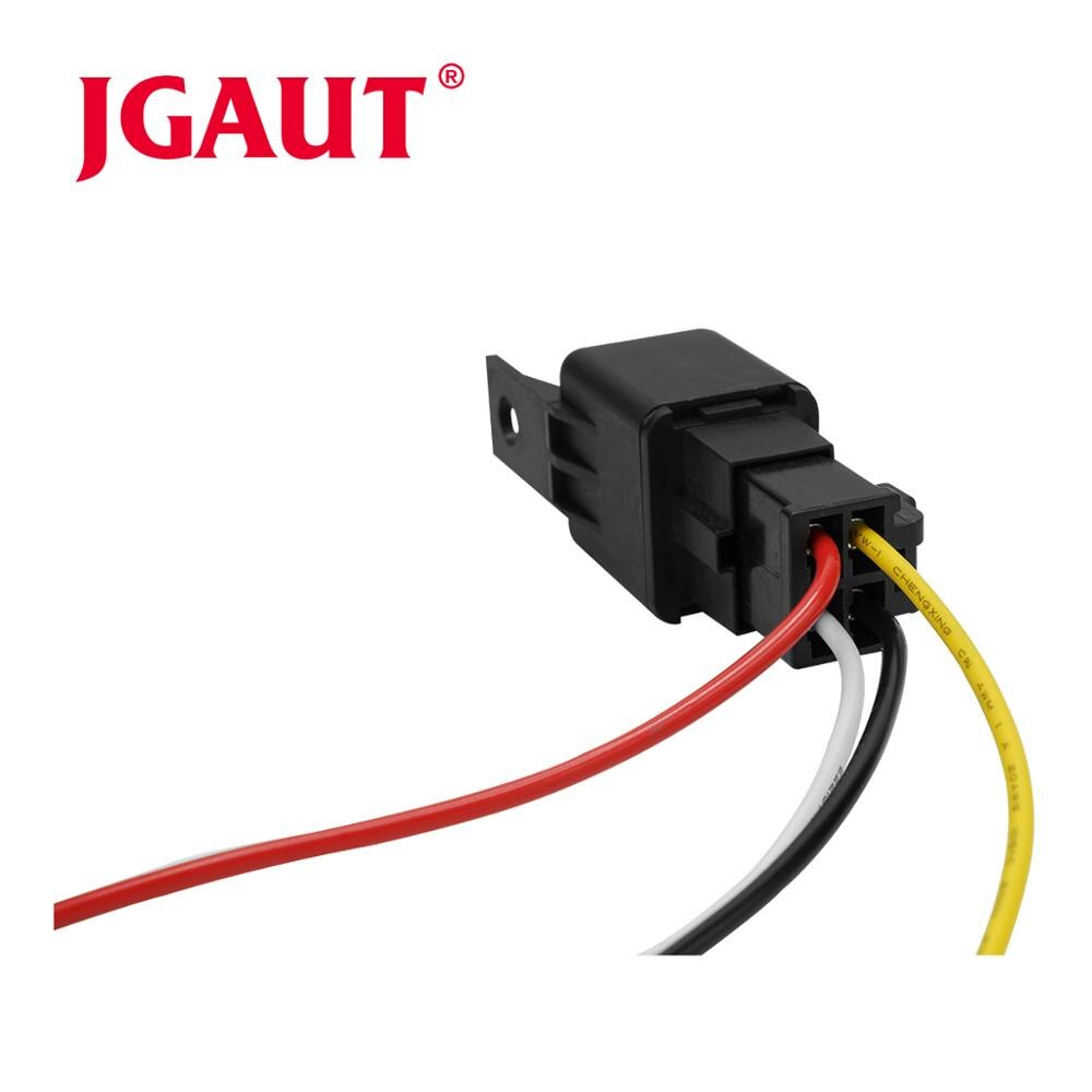 JGAUT Keramische Relais Auto Relais Met Draad Waterdichte Automotive Relais 12v 24V 4-Pin 5-Pin 40A Auto Bedrading kit