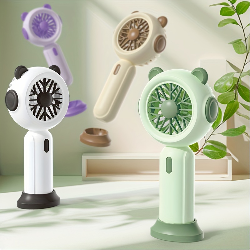 Portable handheld fan, mini personal fan with stand Battery-powered small fan (product itself does not come with AA batteries)