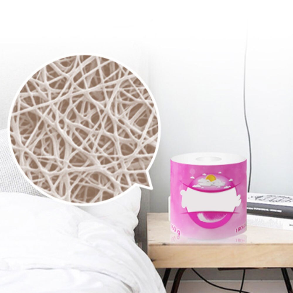 6 Rolls Toilet Paper 4-layer Core Roll Paper Bathroom Tissue Towel Household Strong Water Absorption Toilet Paper