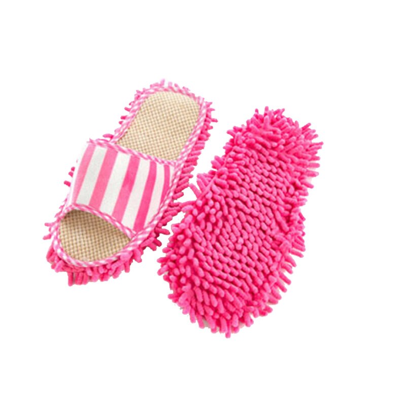 Unisex lavable polvo zapatillas mopa zapatos microfibra limpieza casa zapatillas mopa multifuncional limpieza de suelo zapatos cubierta: pink 1