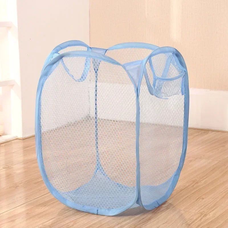 Foldabled Laundry Basket Monochrome Simple Storage Basket Dirty Clothes Basket Bathroom Clothes Hanger Household Items: light green