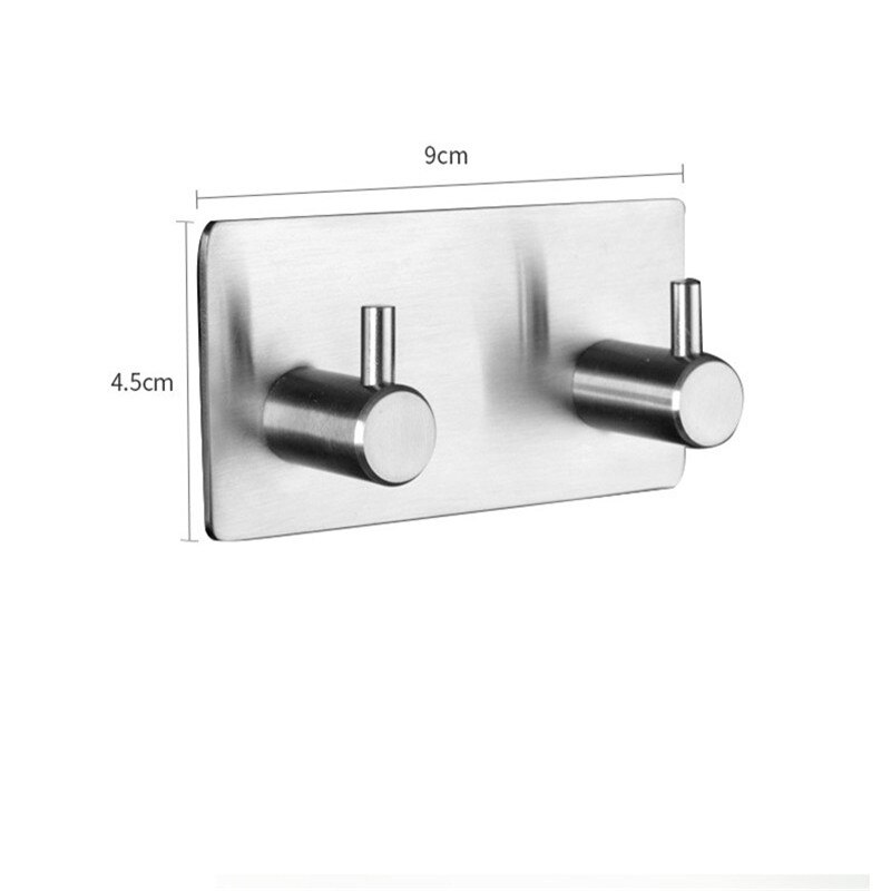 Zelfklevende Muur Deur Terug Haken Heavy Duty Rvs Kleerhanger Badkamer Keuken Handdoek Roestvrij Haak Kleerhanger
