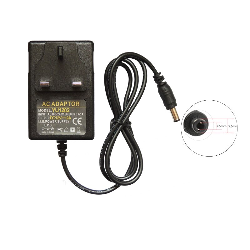 5 kpl 24 v 1a ac 100v-240v muuntajaadapteri  dc 24v 1a virtalähde uk pistoke  dc 5.5mm x 2.1mm 1000ma