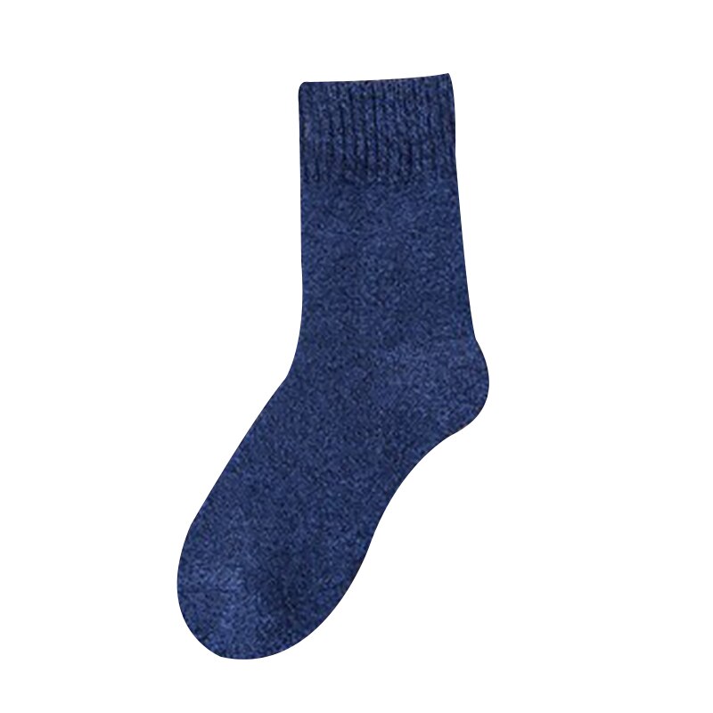 1/2 Pairs Winter Super Thermosocks Thicker Men Socks Harajuku Style Cold Protection Anti-frostbite Snow Outdoor Warm Size39-45: 1 pair Blue