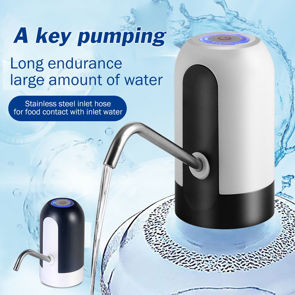 Elektrische Water Dispenser Draagbare Smart Draadloze Usb Opladen Drinkwater Fles Pomp Automatische Met Rvs Pijp