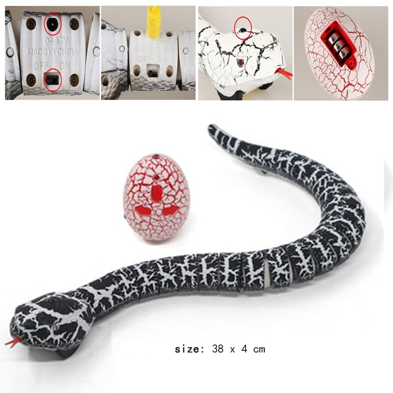 Robots de serpiente a Control remoto para niños y niñas, juguete de simulación de broma, Cobra eléctrica, de 5, 6, 7 y 8 años: C