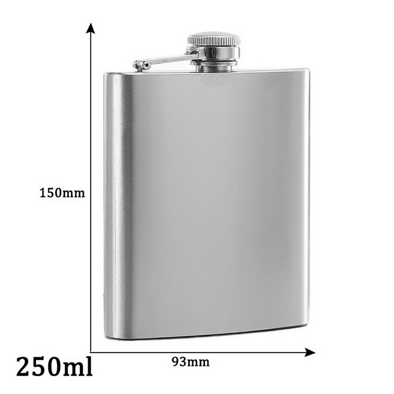 1/2/4/5/6/7/8/9/10 Oz Rvs Heupfles alcohol Fles Met Trechter Voor Liquor Whisky Wijn Outdoor Draagbare Pocket Kolven: 9 oz