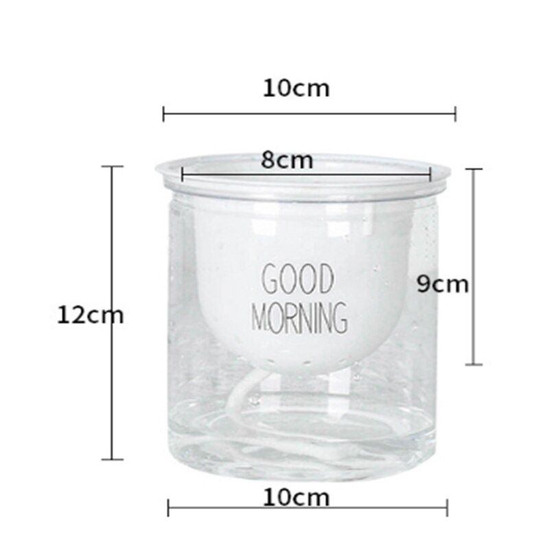 Self Watering Plastic Planter Transparent Water Storage Flower Pot Herb Leaf Plant Succulent Holder Container Home Garden Decor: 2