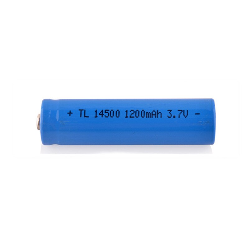 2PCS/LOT AA 14500 1200mah 3.7 V lithium ion rechargeable batteries and LED flashlight