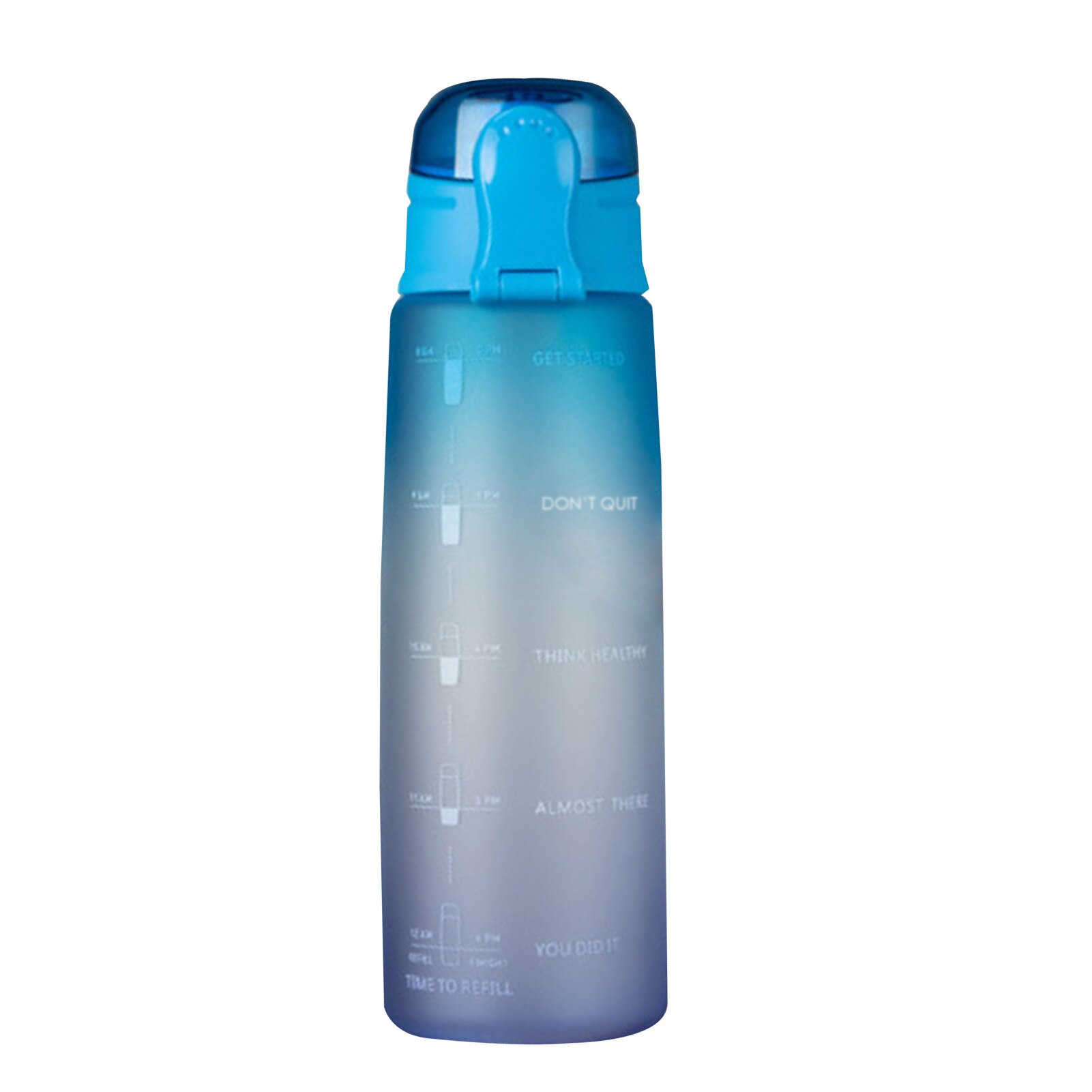 Sport Bottle Innovative Motivational 32OZ Space Cup Portable 1L water bottle with The spring-loaded dust cap for Cycling sports: E