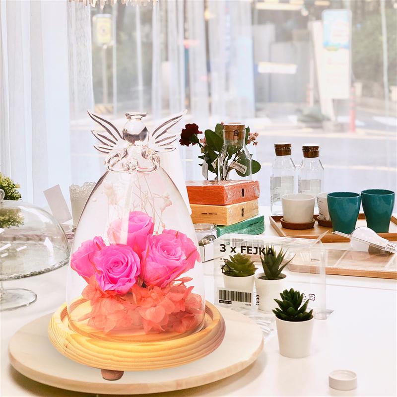 Glass Dome Cover Transparant Glas Dome Angel Vormige Display Dome Glas Cover Tafelblad Display Glass Dome Decoratie