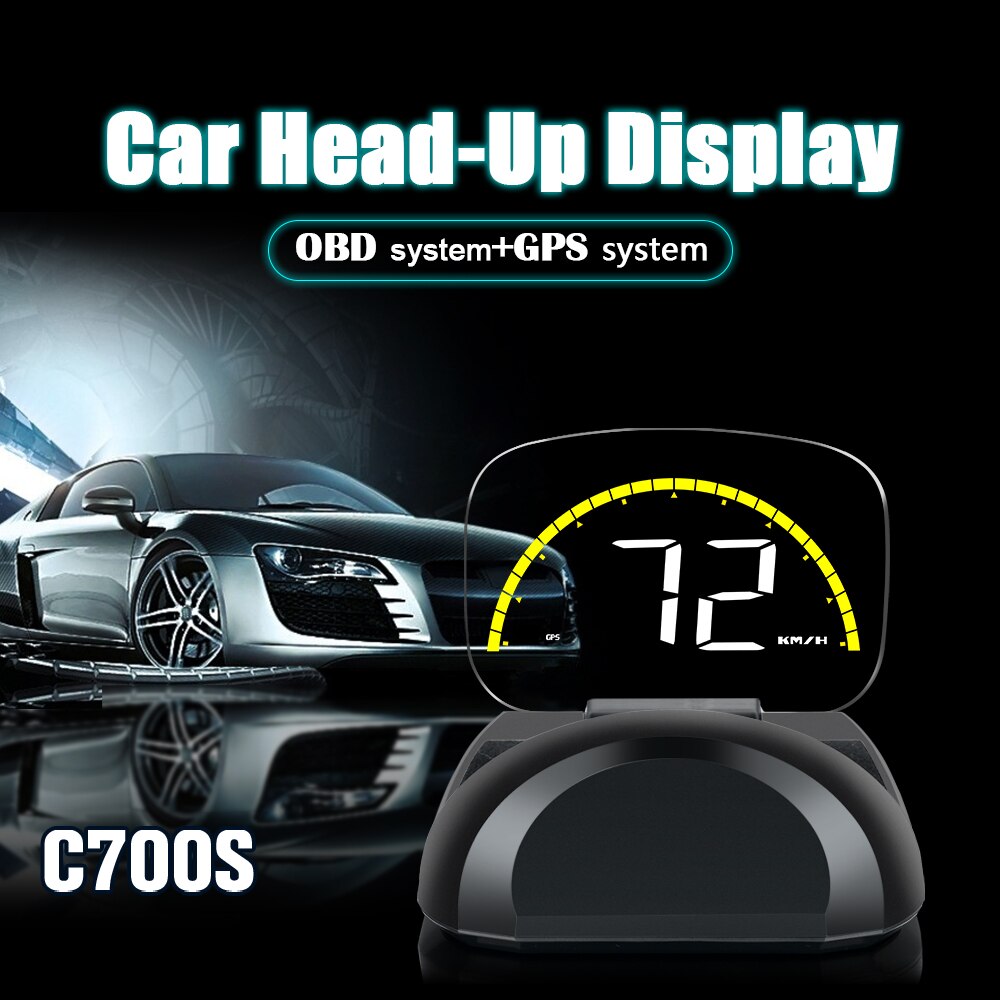 Compteur De Pente De Voiture Avec Affichage GPS, OBD2, HUD, Affichage Tête Haute, Indicateur De Vitesse, Fonction D'alarme, Accessoires électroniques De Voiture, P2