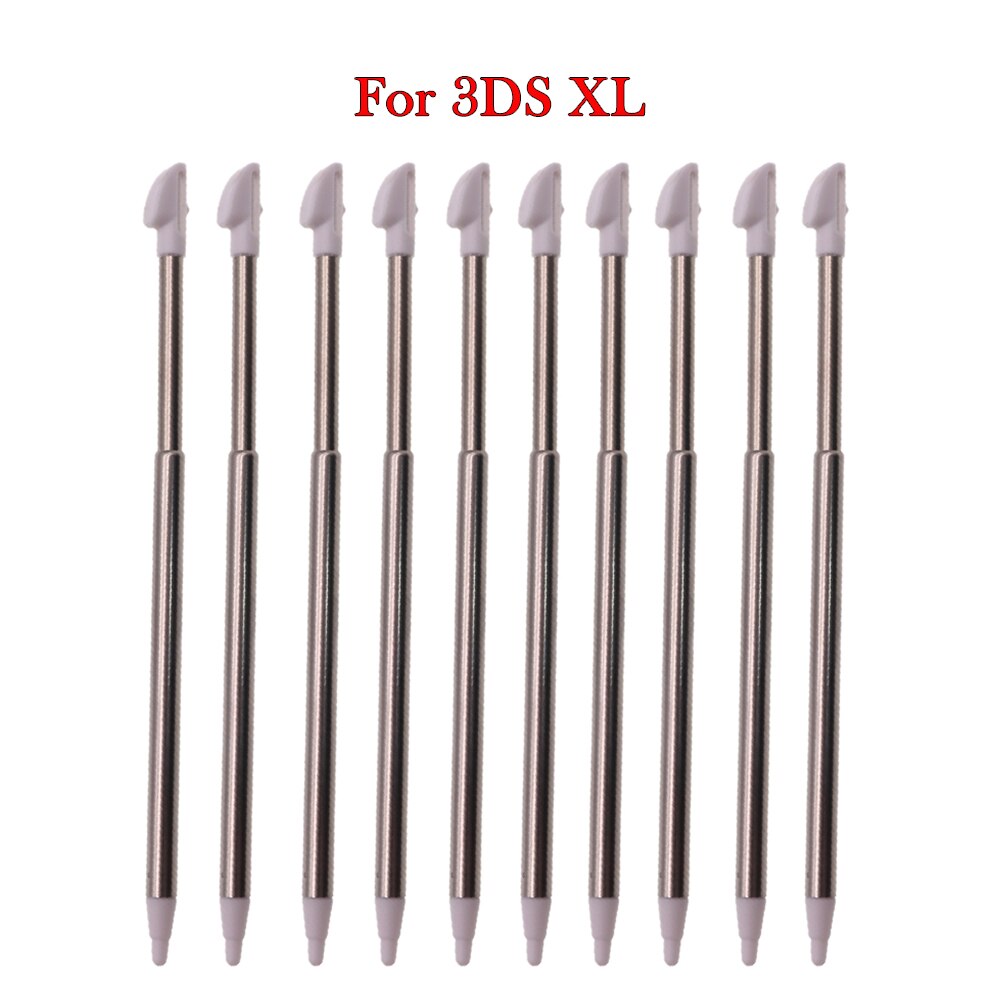 10 stücke Metall Teleskop Stift Stift Kunststoff Stift Touchscreen Stift für Nintendo 2DS 3DS Neue 2DS Neue 3DS XL LL Für NDSL NDSi