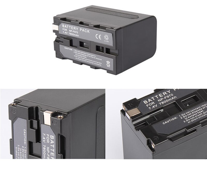 GOLDFOX NP-F970 F960 Camera Battery - 7800mAh Lithium-Ion Rechargeable - For LEDP260 YN600L II Luxpad23