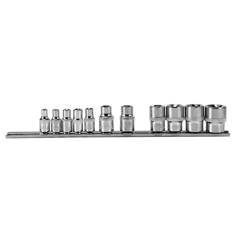 Stopcontact opbergrek houder verdeler 1/4 inch 3/8 inch met zeskantige dop op rail doppen opbergrek gereedschapsorganizer sleutel opbergrek: Default Title