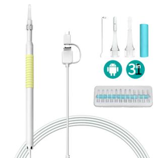 En Ohr, Reinigung, Endoskop, USB, Visuelle, Ohr, Lay, 5,5mm, cámara de 0,3 MP, Android, PC, Ohr, pick Otoskop, Endoskop, werkzeug: Negro
