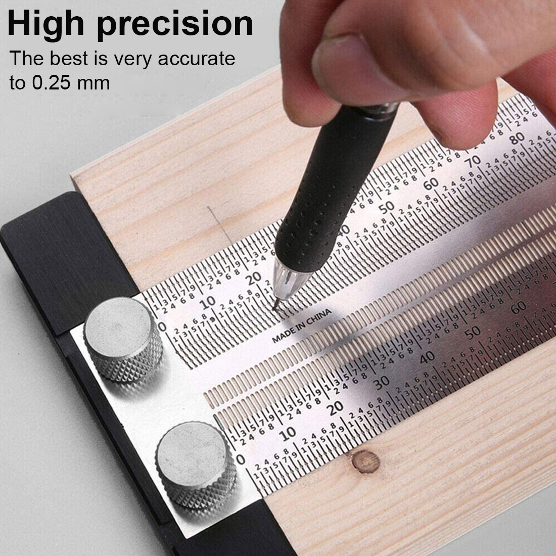 Carpenter Tools High-precision T Type Square Ruler Aluminum Alloy Scriber Measuring Carpentry Marking Gauge 180mm-400mm