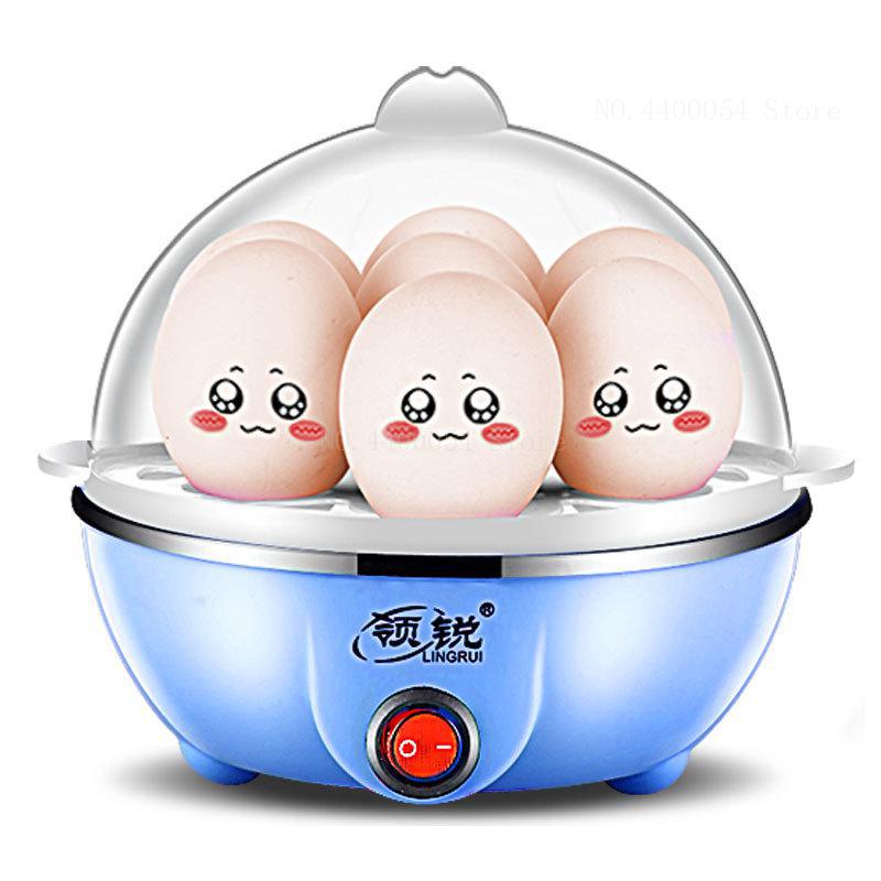 CCC Multifunctional stainless steel egg cooker Mini egg steamer Power failure protection breakfast machine 350W