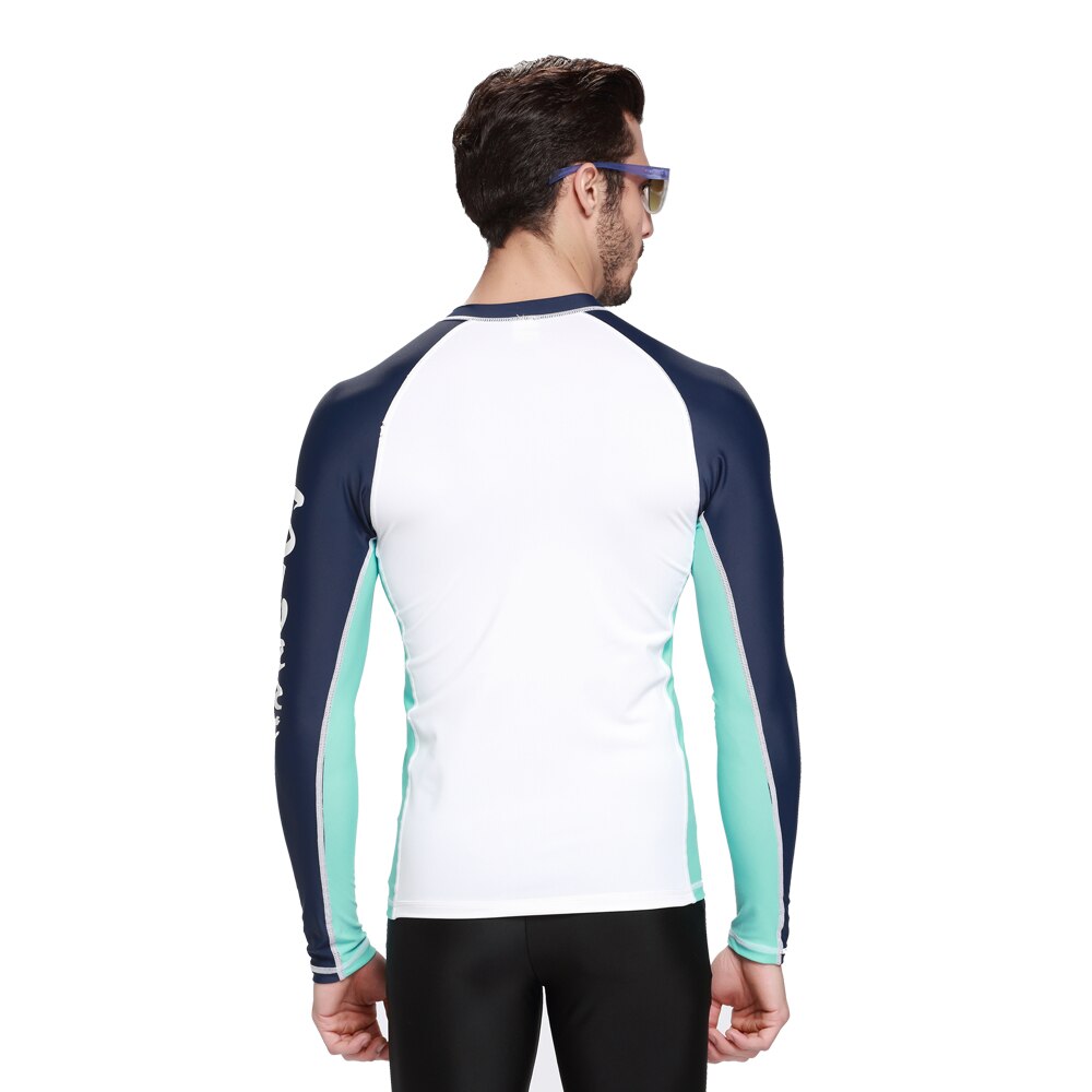 Rash Guard Shirts With Zipper Sun Protection Swim Tops for Men Womens Long Sleeve Rashguard Surfing Swimming Diving Jacket