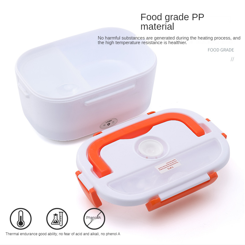 2 in 1 110V 220V 12V 24V Electric Heating Lunch Box Car Office School Food Warmer Rice Box Cooker Container Heater Bento Box Set