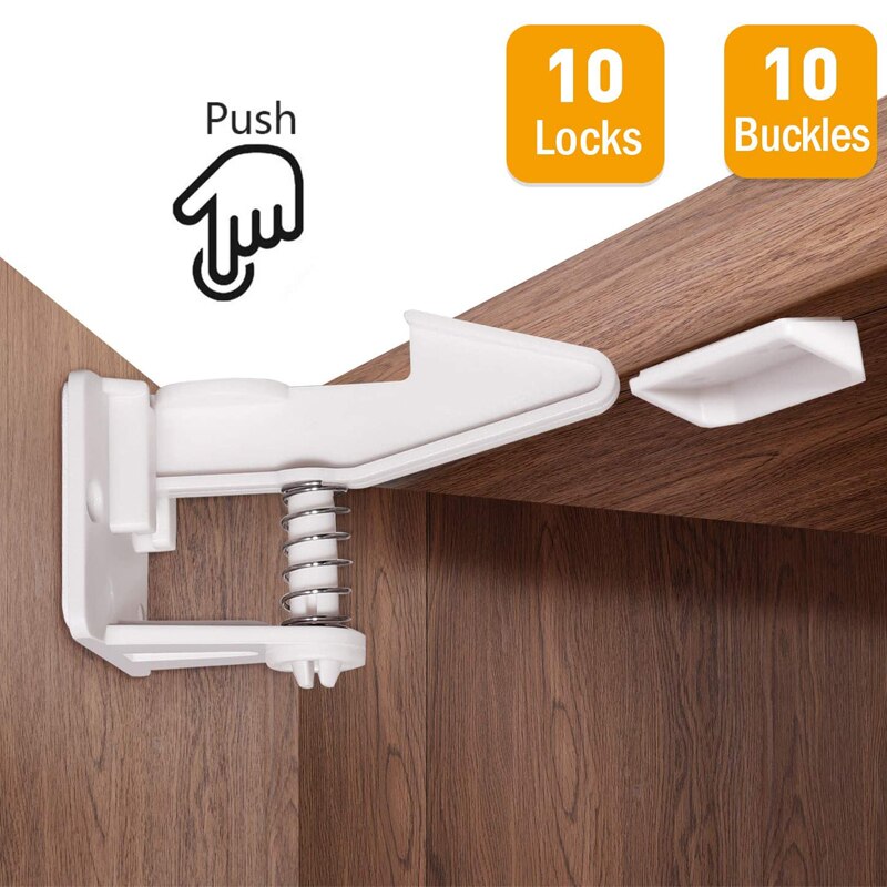 Children Protection Baby Security Lock for Kids Drawer Cabinet Door Safety Lock 10Pcs/set