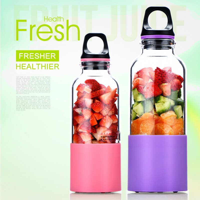 500ml draagbare oplaadbare blender elektrische sapcentrifuge beker groenten fruit sapmaker fles sapcentrifuge blender mixer
