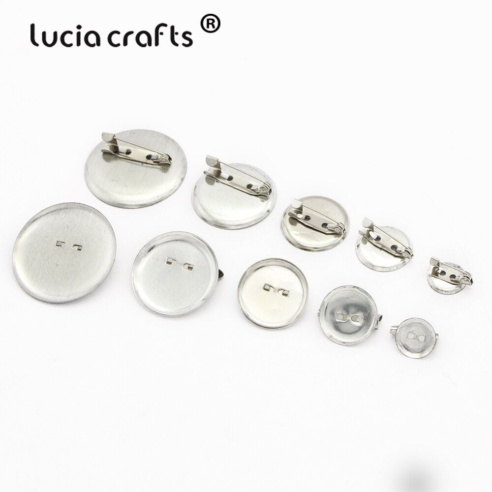 Multi sizes options Garment silver Safety Pin jewelry DIY for brooch and hair brooch round Back Base With Clip G1217