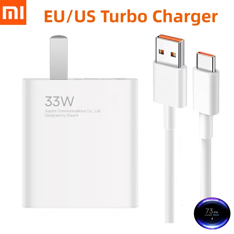 Cargador Original Xiaomi 33W Turbo adaptador de carga rápida 6A 1/1, 5/2M Cable tipo C para Redmi Note K40 Mi 13 12 Poco X3 Pro 10 Lite