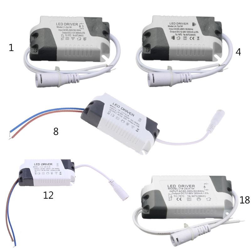 Led Light Driver Ac 85-265V 1-3W/4-7W/8-12W/12-18W/18-25W Licht Transformator Voeding Adapter