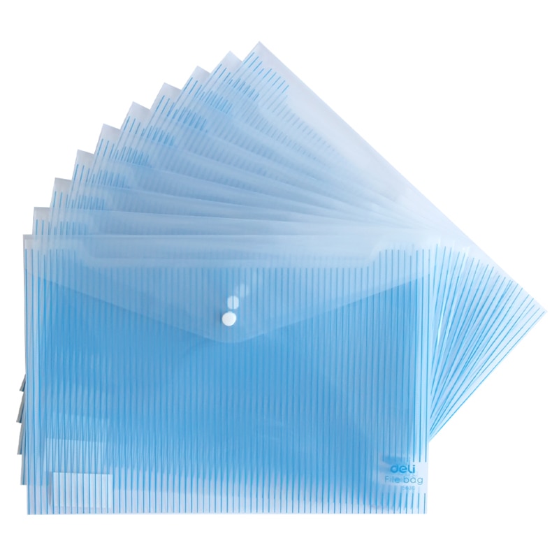10 Stks/partij Duralbe Transparante Plastic Map voor School Briefpapier & Office Supply