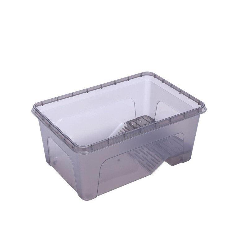 Plastic Transparent Fish Tank Large Capacity Aquarium Habitat Tub Insect Reptile Breeding Feeding Box Turtle Tank Platform S/M/L